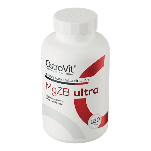OstroVit MGZB ULTRA -  magnez, cynk i witamina B6 w wysoce biodostępnych postaciach 120 tabletek