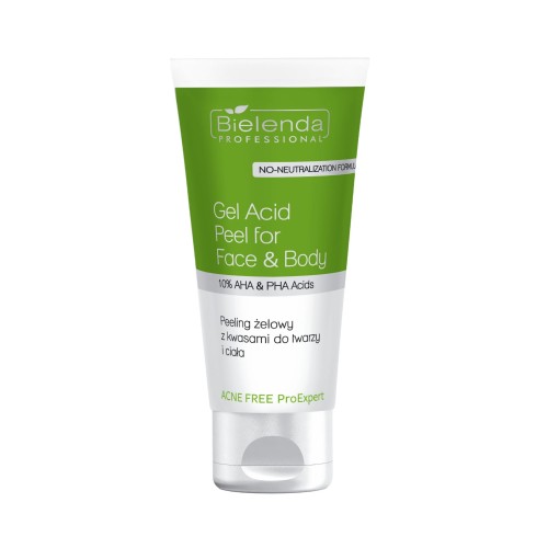 Bielenda Professional ACNE FREE ProExpert Peeling żelowy do twarzy i ciała z kwasami 150ml