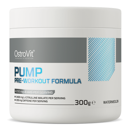 OstroVit PUMP Pre-Workout Formula 300 g NEW FORMULA smak arbuzowy
