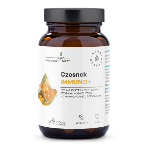 AURA HERBALS Czosnek Immuno+ (60 kaps.) (E1)