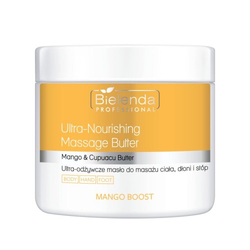 Bielenda Professional Mango Boost Ultra-odżywcze masło do masażu ciała, dłoni i stóp 500ml.