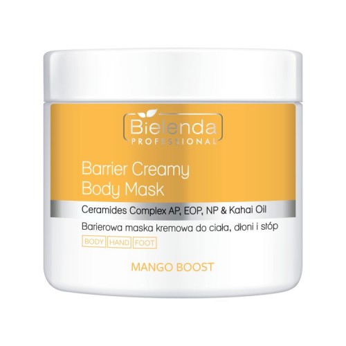 Bielenda Professional Mango Boost Barierowa maska kremowa do ciała, dłoni i stóp 600g.