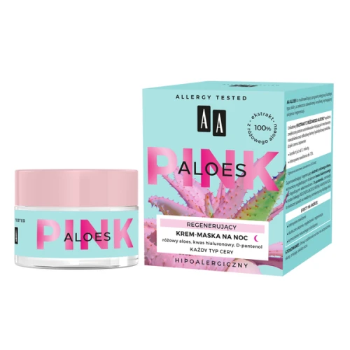 AA Aloes Pink regenerujący Krem-maska na noc 50 ml