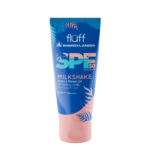 Fluff Superfood MILKSHAKE Krem z filtrem SPF 50 do twarzy i ciała 100ml