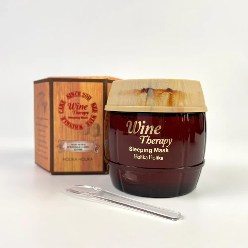 holika holika Maska całonocna z ekstraktem z czerwonego wina - Wine Therapy Sleeping Mask Red Wine