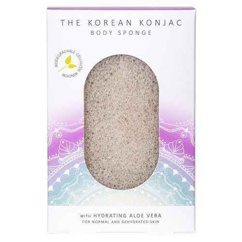 KONJAC - Gąbka Konjac Mandala do ciała z Aloe Vera do skóry suchej, odwodnionej i przesuszonej