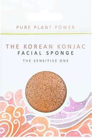 KONJAC -Gąbka Konjac Premium The Elements - Powietrze z różową glinką i rumiankiem do cery wrażliwej