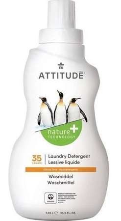 Attitude skoncentrowany płyn do prania o zapachu cytrusów Skórka Cytrynowa, 1,05 l