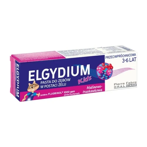 Elgydium  -Pasta do zębów dla dzieci od 3 do 6 lat Malina-truskawka