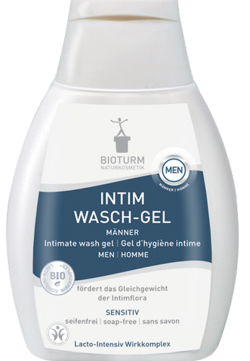 Bioturm No.28 żel do higieny intymnej z bio-serwatką o działaniu łagodzącym dla mężczyzn, 250 ml