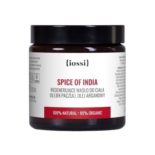 IOSSI Spice of India. Regenerujące masło do ciała. Olejek paczuli, olej arganowy / 120 ml
