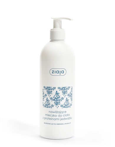 ZIAJA nawilżające mleczko do ciała z proteinami jedwabiu 400 ml.