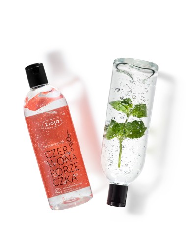 ZIAJA żel pod prysznic czerwona porzeczka pojemność: 500 ml ochrona mikrobiomu skóry