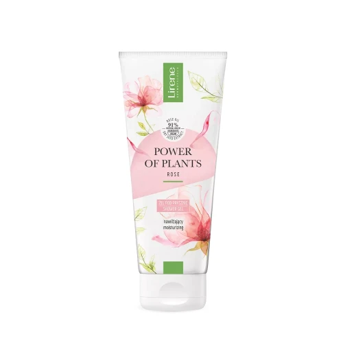Lirene POWER OF PLANTS Nawilżający żel pod prysznic RÓŻA 200 ml