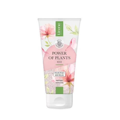 Lirene POWER OF PLANTS Nawilżający peeling myjący RÓŻA 175 g