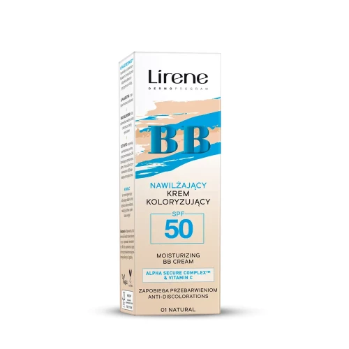 Lirene BB Nawilżający krem koloryzujący SPF 50 30 ml NUDE