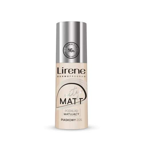 Lirene  City Matt Fluid matująco-wygładzający - PIASKOWY 205