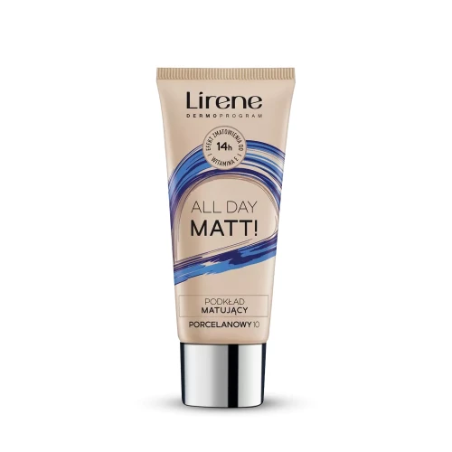 Lirene Podkład matujący ALL DAY MATT! 30 ml PORCELANOWY 10