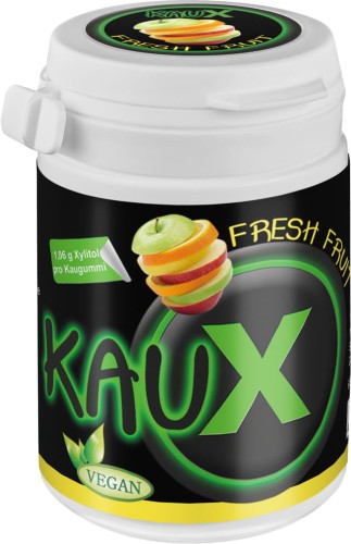 KAUX Gumy do żucia z ksylitolem smak OWOCOWY E1