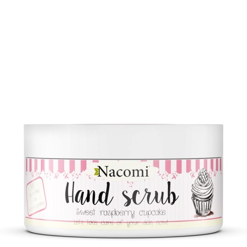 Nacomi Sweet Raspberry Cupcake - naturalny peeling do rąk o zapachu maliny, 125gl (E1) 05/2025