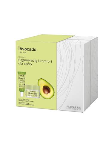 FLOSLEK - Zestaw richAvocado: Krem anti-aging tłusty 50 ml + Krem pod oczy przeciw zmarszczkom 30 ml