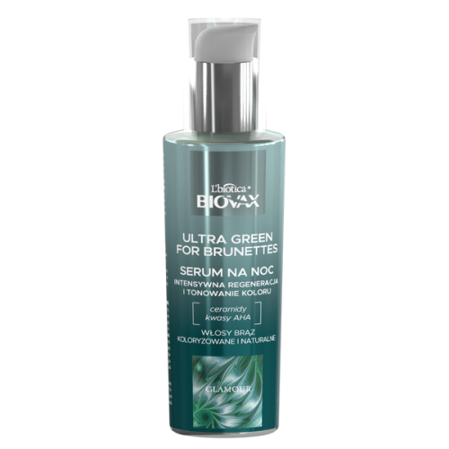 BIOVAX Glamour Ultra Green for Brunettes Serum na noc do włosów 100 ml