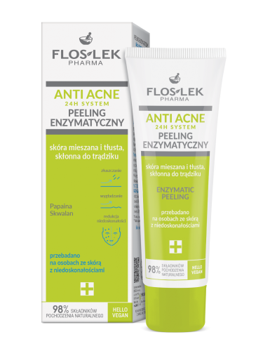 FLOSLEK - ANTI ACNE 24H System Peeling enzymatyczny 50 ml