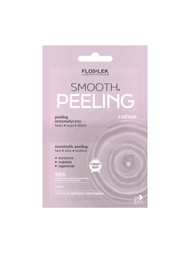 FLOSLEK - SMOOTH peeling enzymatyczny twarz, szyja dekolt 2x4 ml