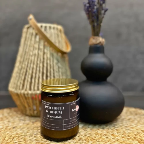bekindle Świeca Sojowa o zapachu besensual Patchouli & Opium 180ml 