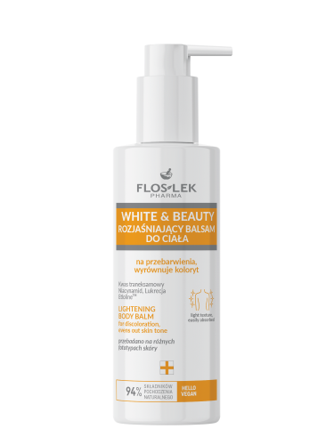 FLOSLEK - WHITE & BEAUTY Rozjaśniający balsam do ciała 175 ml 
