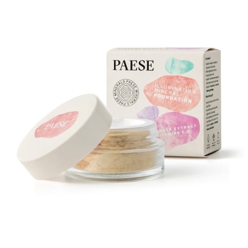 PAESE MINERALS Rozświetlający podkład mineralny 204W Honey 7g  06/025 