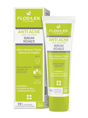 FLOSLEK - ANTI ACNE 24h System Serum Kojące skóra mieszana i tłusta 50ml (E1)