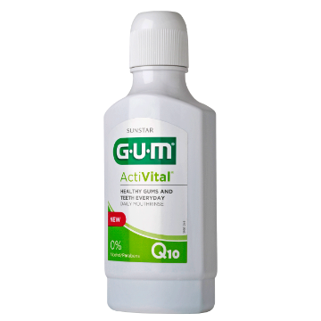 GUM ActiVital - Płyn do płukania z koenzymem Q10 i wyciągiem z granatu do codziennej pielęgnacji zębów i dziąseł 500ml