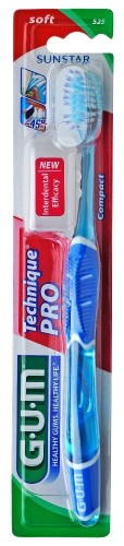 GUM  PRO soft - Szczoteczka do zębów z podwójnym włosiem do wrażliwych dziąseł, miękka