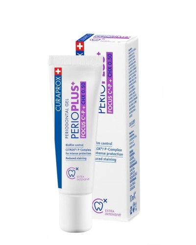 Curaprox Perio Plus+ Focus - Przeciwzapalny żel (10ml) z CHX 0.5% oraz CITROX®