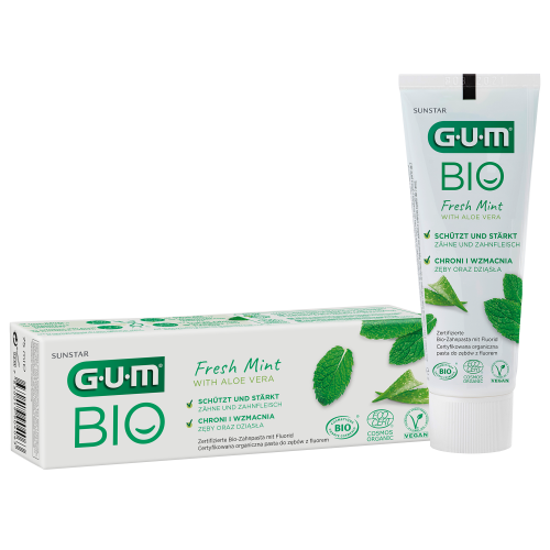 Sunstar GUM BIO - ekologiczna pasta do zębów z wyciągiem z aloesu i mięty pieprzowej 75 ml