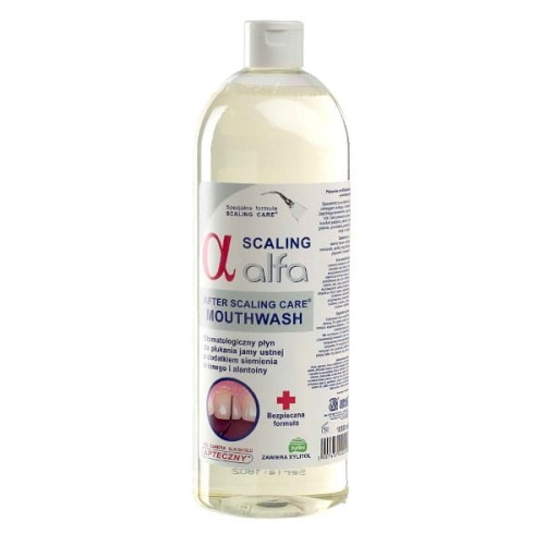 Alfa Scaling Płyn do higieny jamy ustnej po zabiegach higienizacyjnych z dodatkiem siemienia lnianego i alantoiny  1000ml