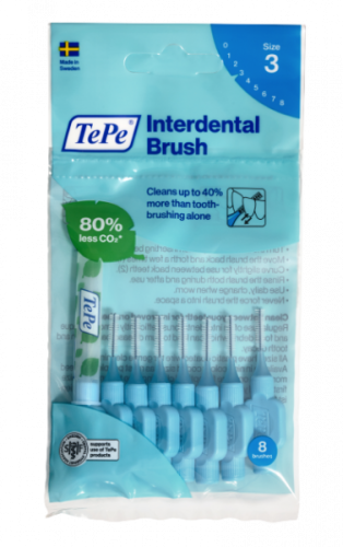 TePe Original - szczoteczki międzyzębowe 0,6 mm, niebieskie, 8szt.
