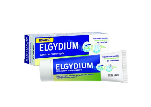 Elgydium pasta do zębów edukacyjna 50ml - zabarwia płytkę nazębną (od 7 roku życia)