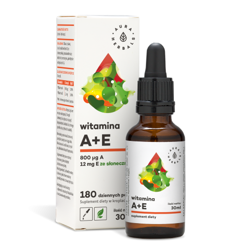 AURA HERBALS Witamina A + E - Suplement diety w kroplach (30 ml)
