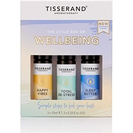 TISSERAND AROMATHERAPY  The Little Box of Wellbeing - Zestaw olejków eterycznych roll-on dla poprawy nastroju (3 x 10 ml)