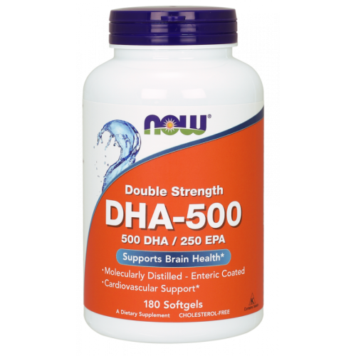 DHA - 500 DHA 250 EPA Kwas dokozaheksaenowy 500 mg (180 kaps.)