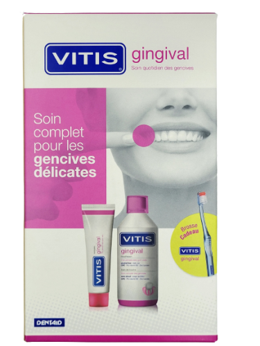 VITIS GINGIVAL ZESTAW 3w1: płyn 500ml + pasta 100ml + szczoteczka