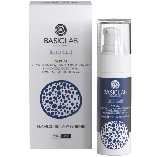 BasicLab Cosmetology - Serum z 15% Trehalozą, 10% peptydem SNAP-8 i małocząsteczkowym kw. hialuronowym 30 ml