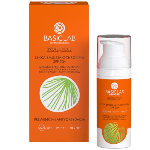 Basiclab Protecticus Lekka Emulsja Ochronna Prewencja I Antyoksydacja z filtrem Spf 50+  50Ml