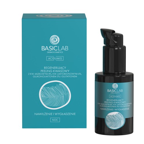 BasicLab Acidumis Nawilżenie i Wygładzenie - Regenerujący Peeling Kwasowy 30ml