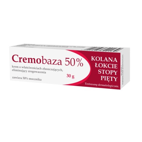 CREMOBAZA 50% Mocznika krem o właściwościach złuszczających eliminujących zrogowacenia 30g