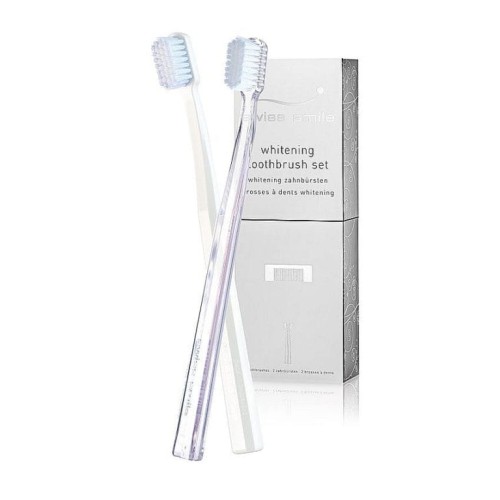 SWISS SMILE Snow White toothbrushes set - ZESTAW wybielających szczoteczek do zębów z włosiem CUREN