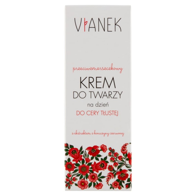 5902249011081-1 VIANEK  Przeciwzmarszczkowy krem do twarzy na dzień do cery tłustej 50ml (P1)