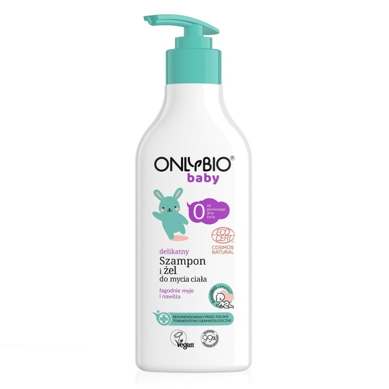 5902811788946-1 OnlyBio Baby delikatny szampon i żel do mycia ciała od 1. dnia życia 300ml (P1)